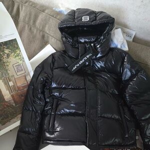 Aritzia super puff XS high gloss black